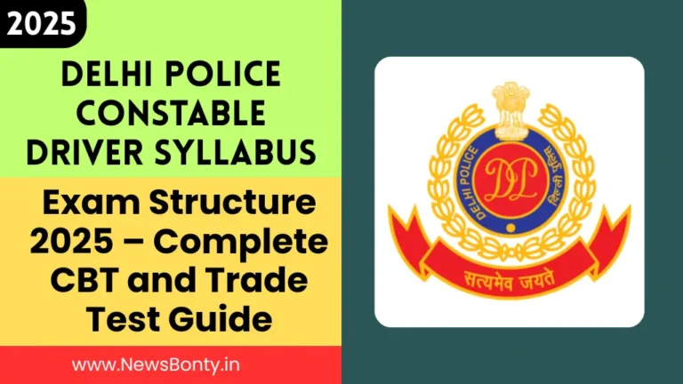 Delhi Police Constable Driver Syllabus