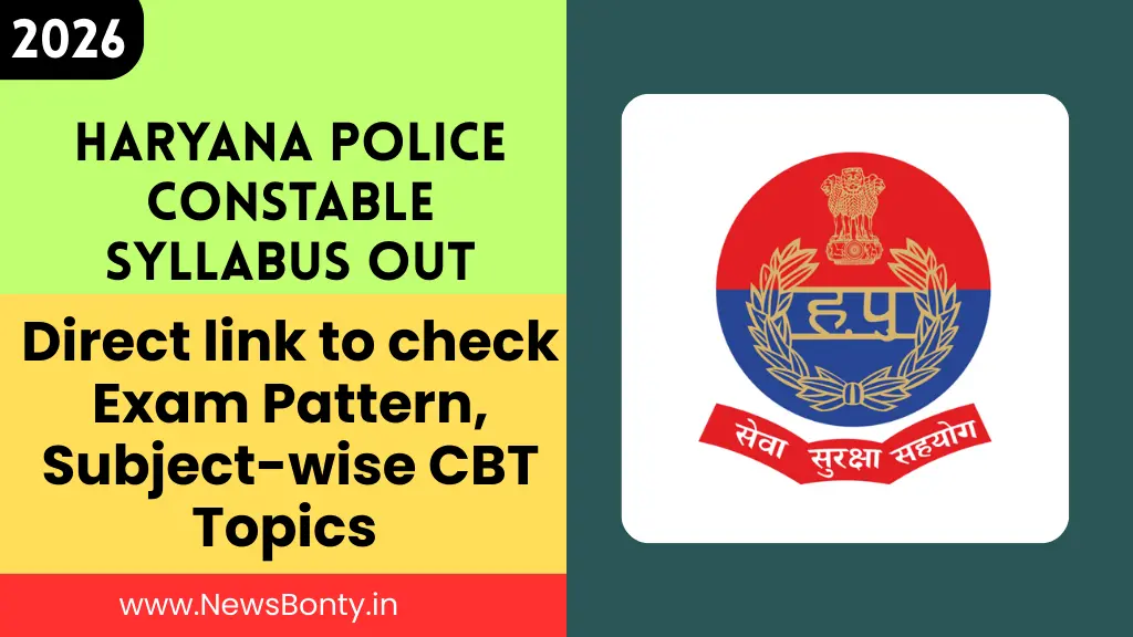 Haryana Police Constable Syllabus Out