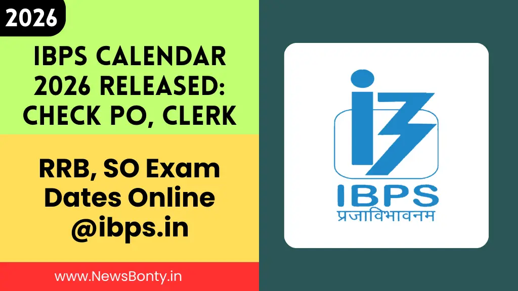 IBPS Calendar 2026 Clerk Exam Date Released