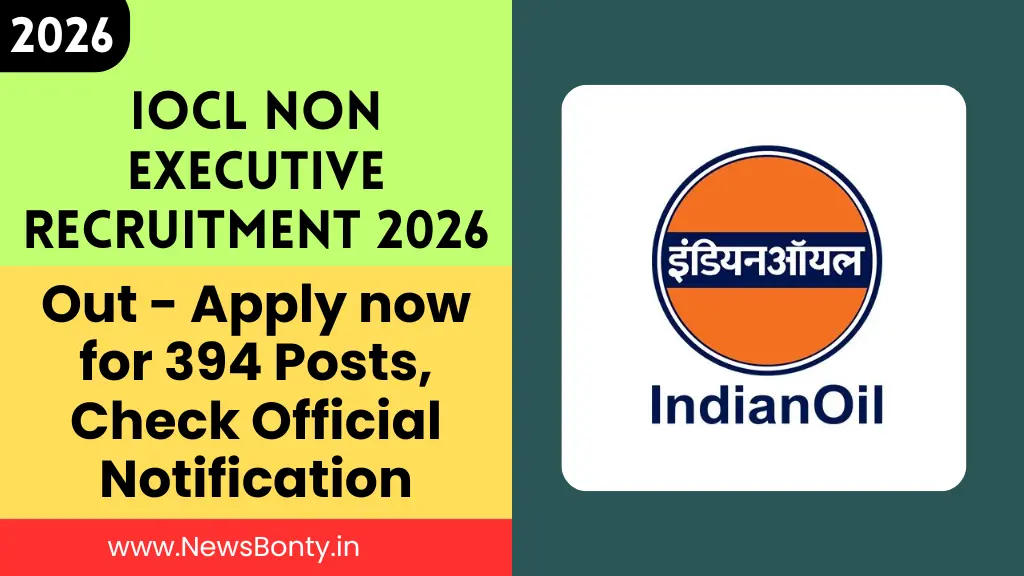 IOCL Non Executive Recruitment 2026