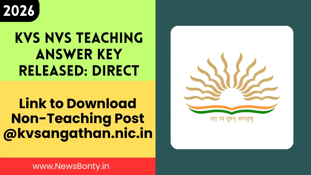 KVS NVS Teaching Answer Key Released