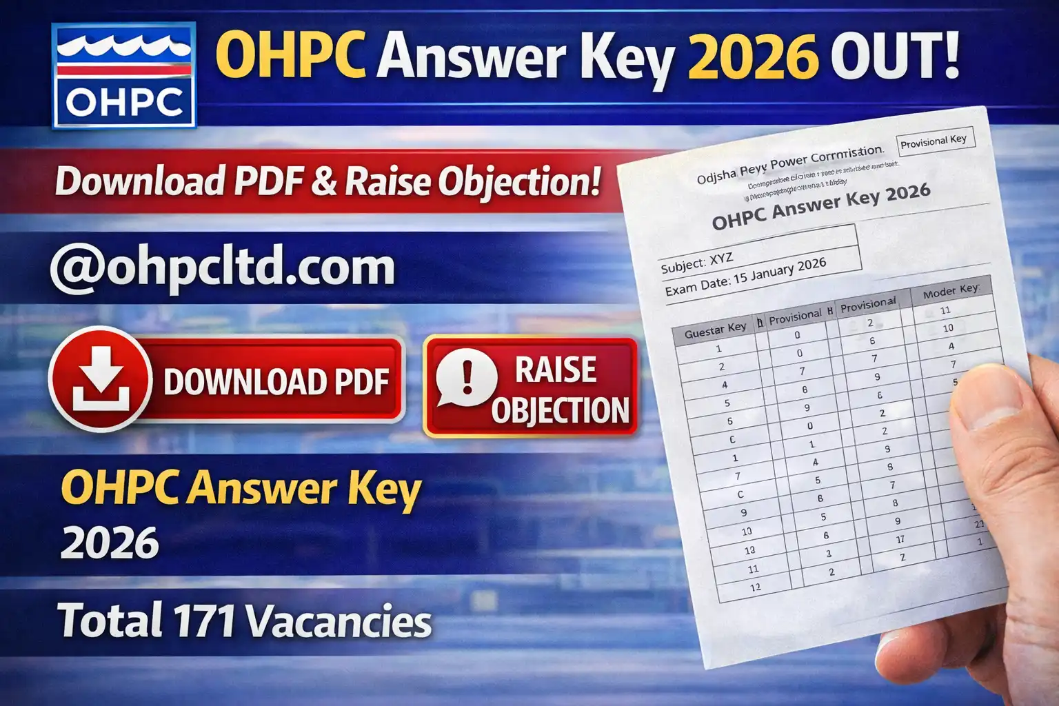 OHPC Answer Key 2026 Released