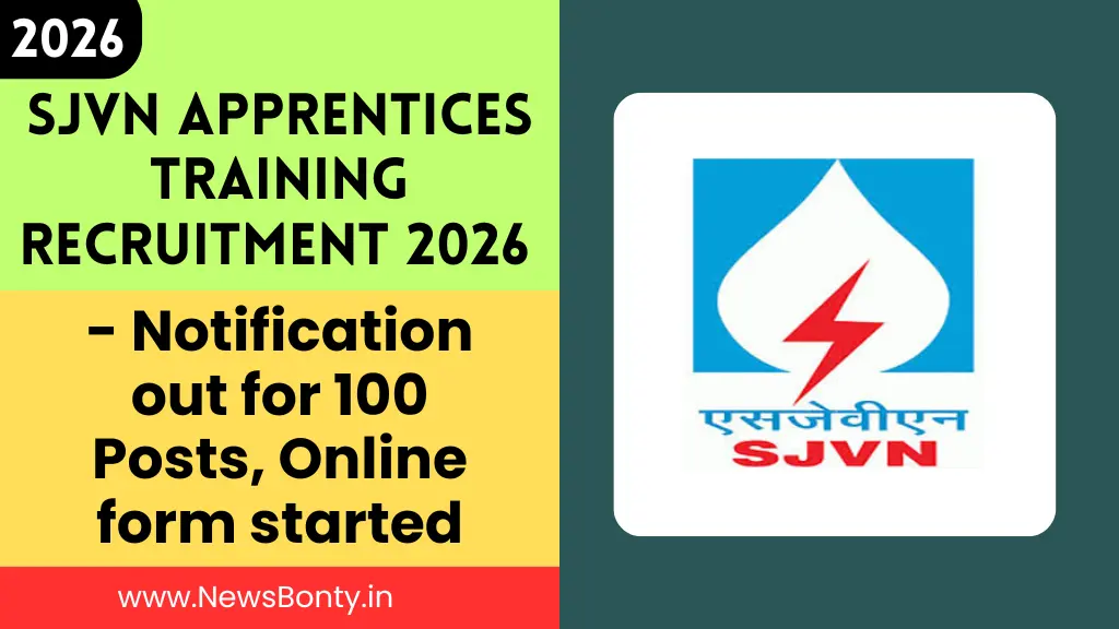 SJVN Apprentices Training Recruitment 2026