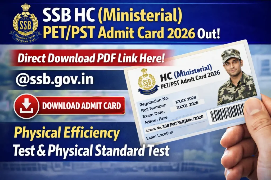 SSB HCM Physical Admit Card 2026