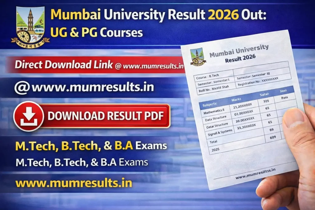 Mumbai University UG Courses Result 2026