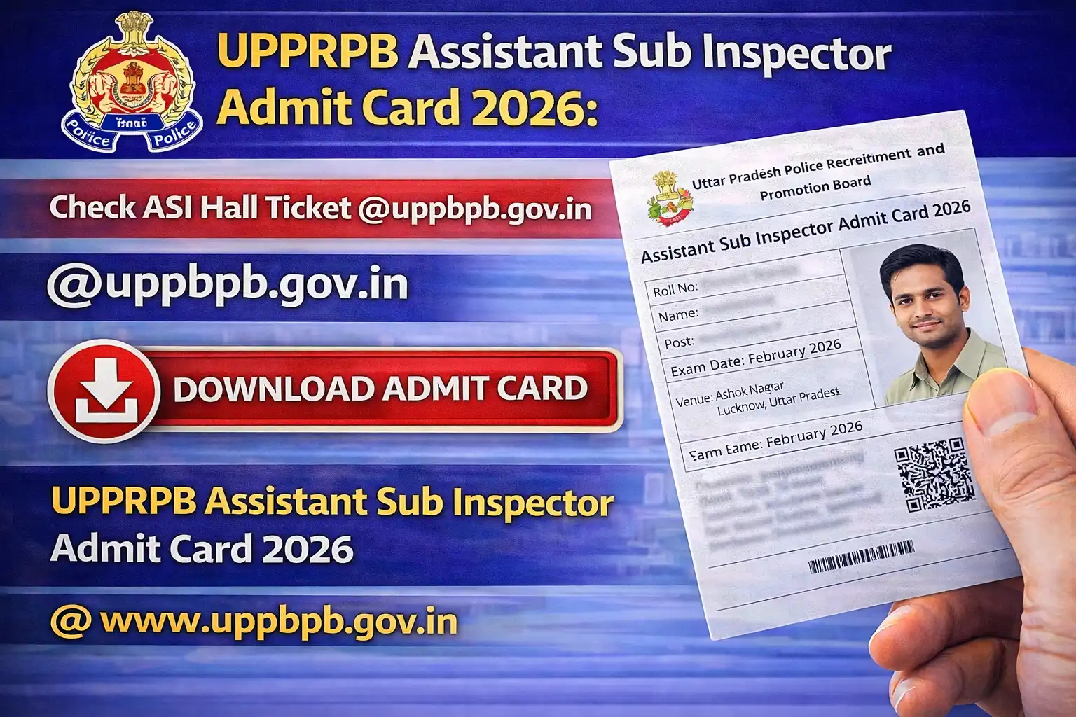 UPPRPB Assistant Sub Inspector Admit Card 2026
